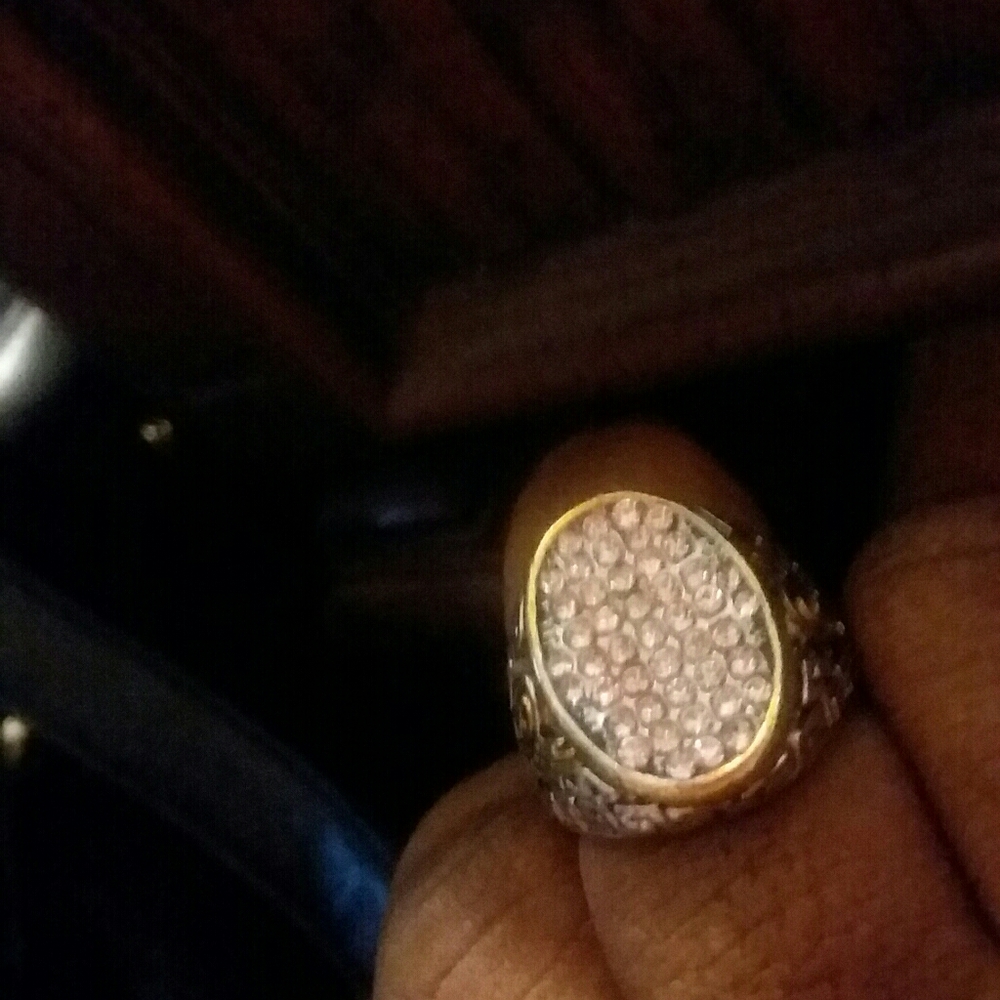 Men's Turkish Stainless Steel Crystal Ring!!